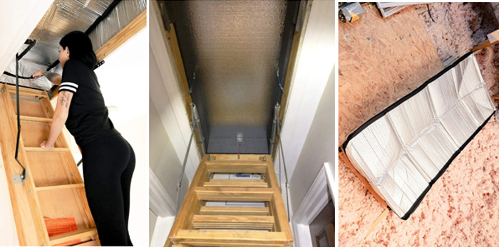 Attic Stairway Insulation Cover Fireproof Attic Stairs Door Ladder